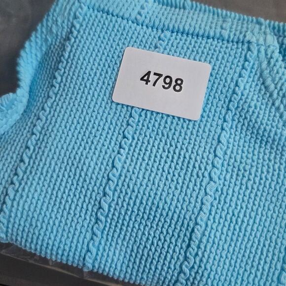 NWT Salt + Cove Swim Bottom Womens Size Medium Teal Ribbed Hipster - Picture 7 of 7